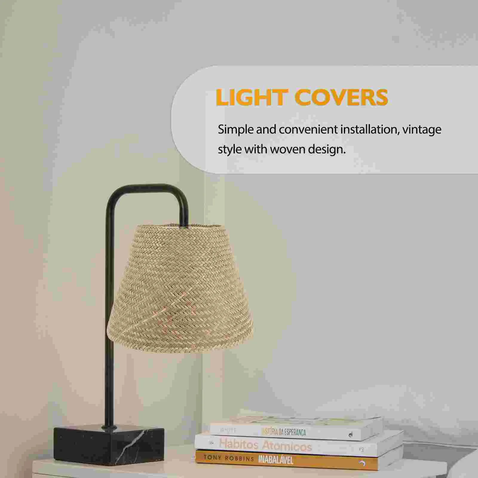 Wicker Floor Lamp Ceiling Shade Lampshade Wall Light Shades for Table Chandelier