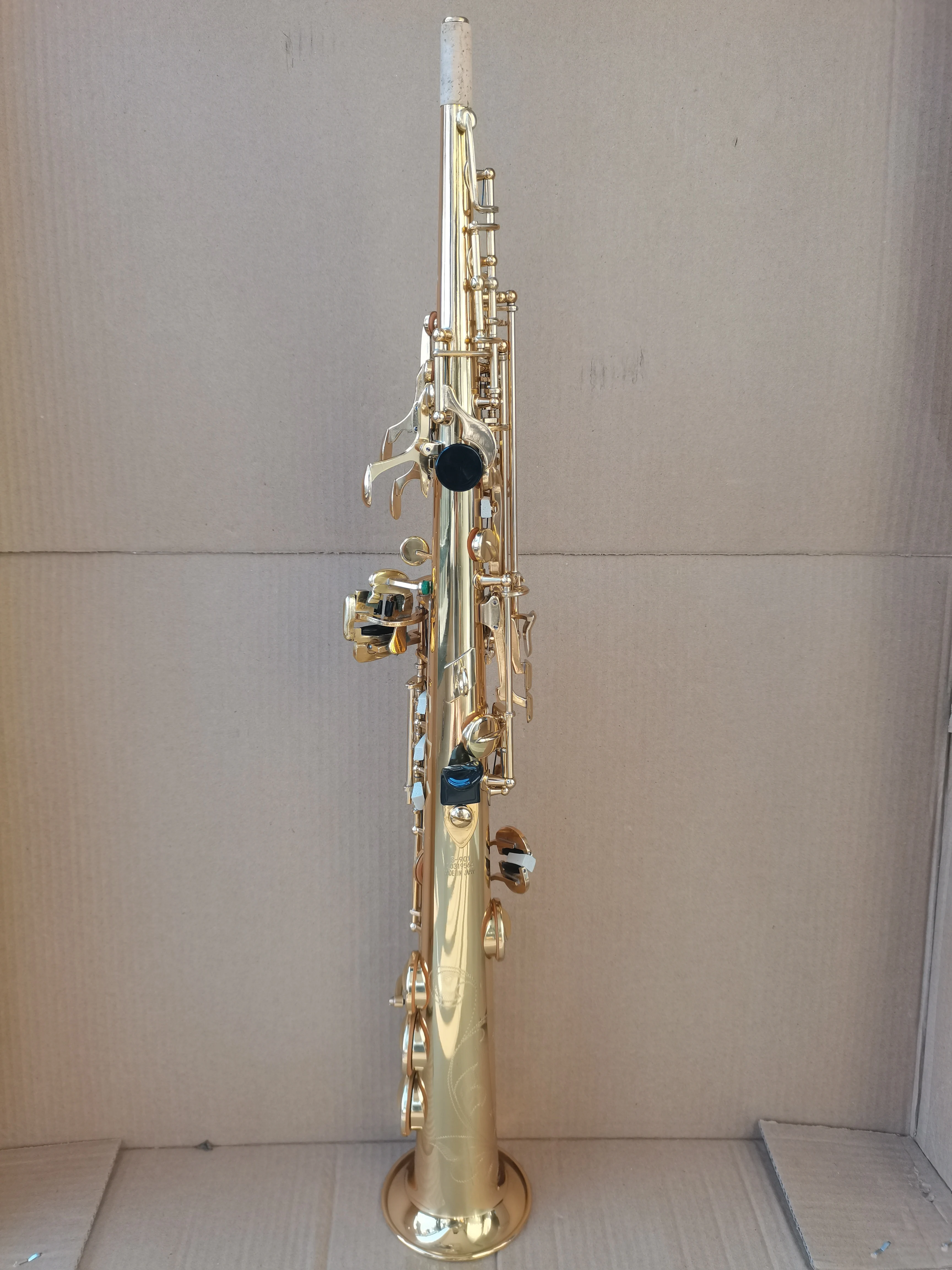 2025 new promotion 901 Soprano saxophone Lacquer gold yellow Alto saxophone Brass musical instrument Deep carved Flowers