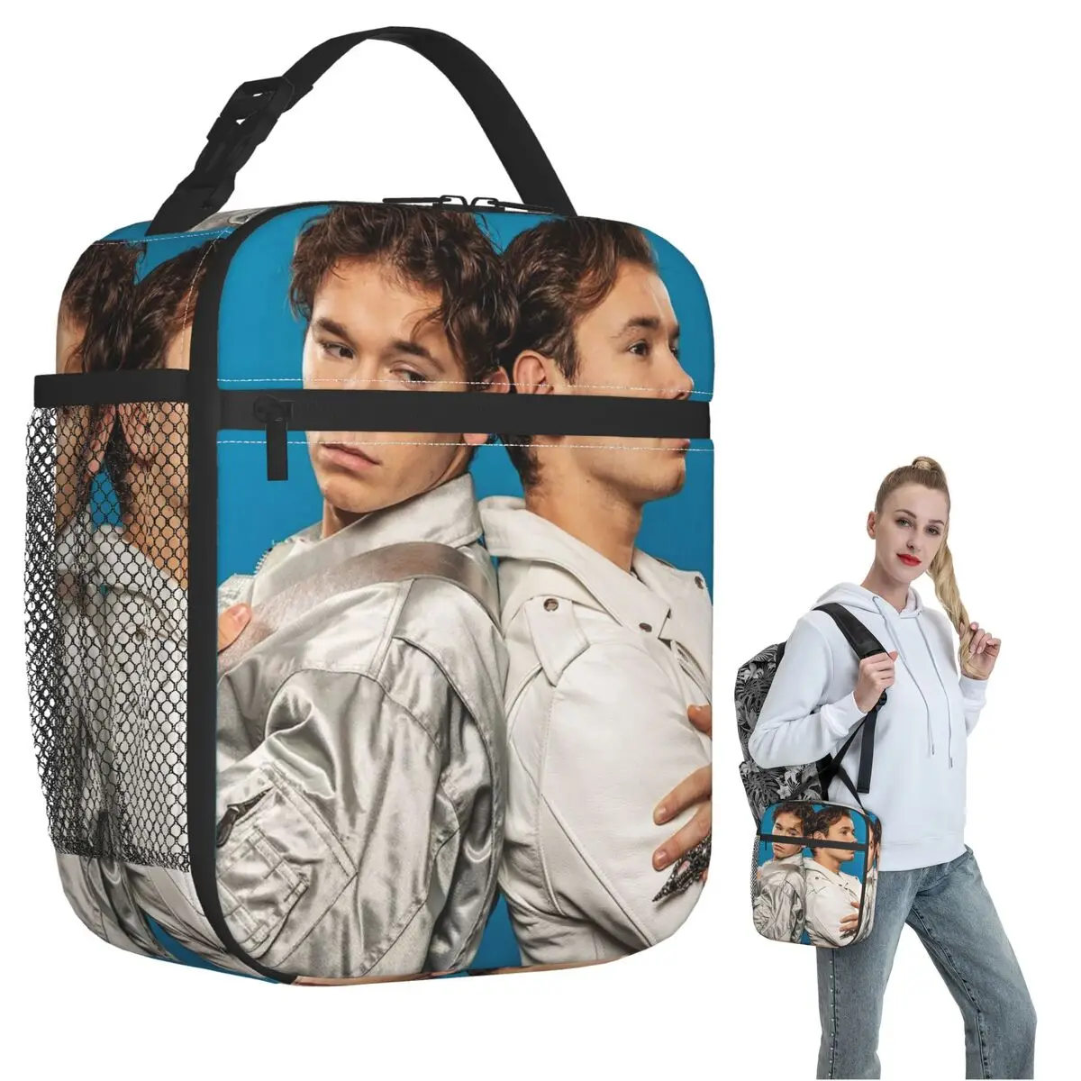 Marcus And Martinus Sweden Norway Eurovision Insulated Lunch Bag for Women Children Portable Food Boxes Thermal Lunch Box Tote