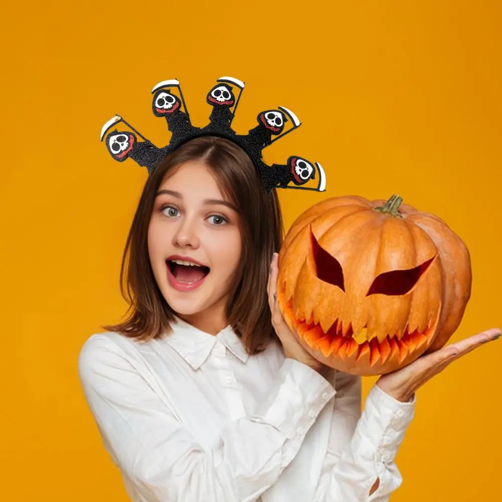 

Decorative Effect Hair Hoop Sparkling Ghost Halloween Headband Exquisite Crafted Hair Accessory with Decorative for Spooky