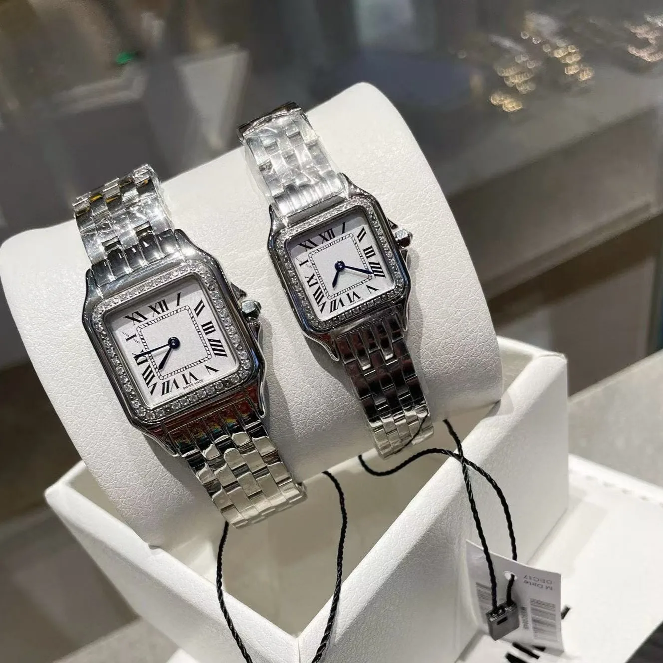 Оптовая мода кварцевые часы для женщин квадратный минималистский ремешок из нержавеющей стали Интернет популярная модель