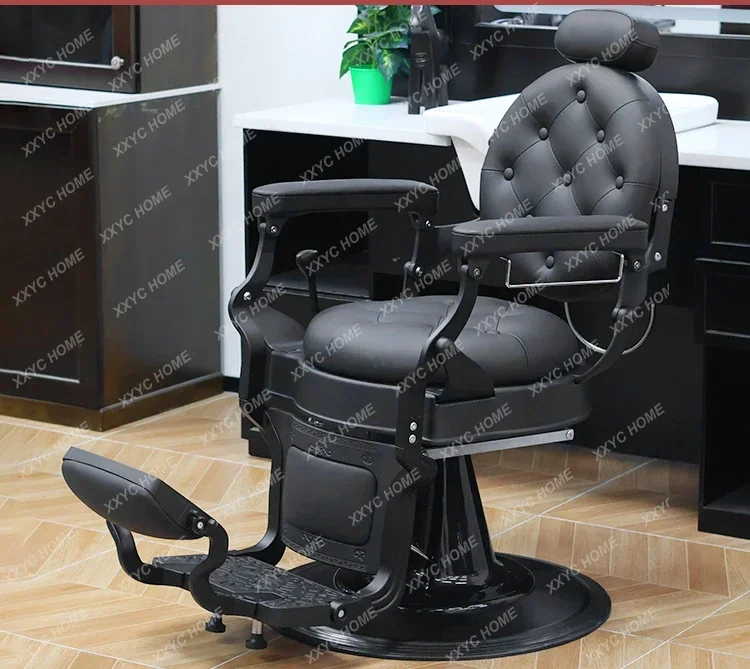 

Hair cutting retro men's oil head chair salon barber shop hair salon special, can be put down lift shave shave