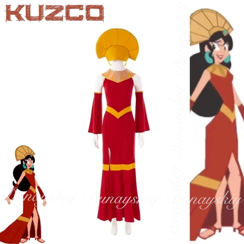 الإمبراطور الجديد الأخدود كوزكو شخصية واحدة الانتقالات الجنسية مع نسخة المرأة من فستان أحمر تأثيري حلي أنيمي البدلة