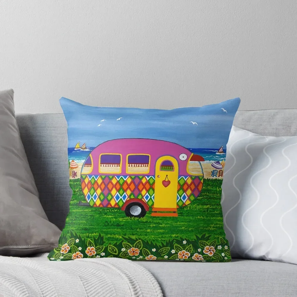 Caravan Holiday ~ Mary-Sue Throw Pillow Pillow Cases Decorative home decor items christmas supplies Custom Cushion Pillow