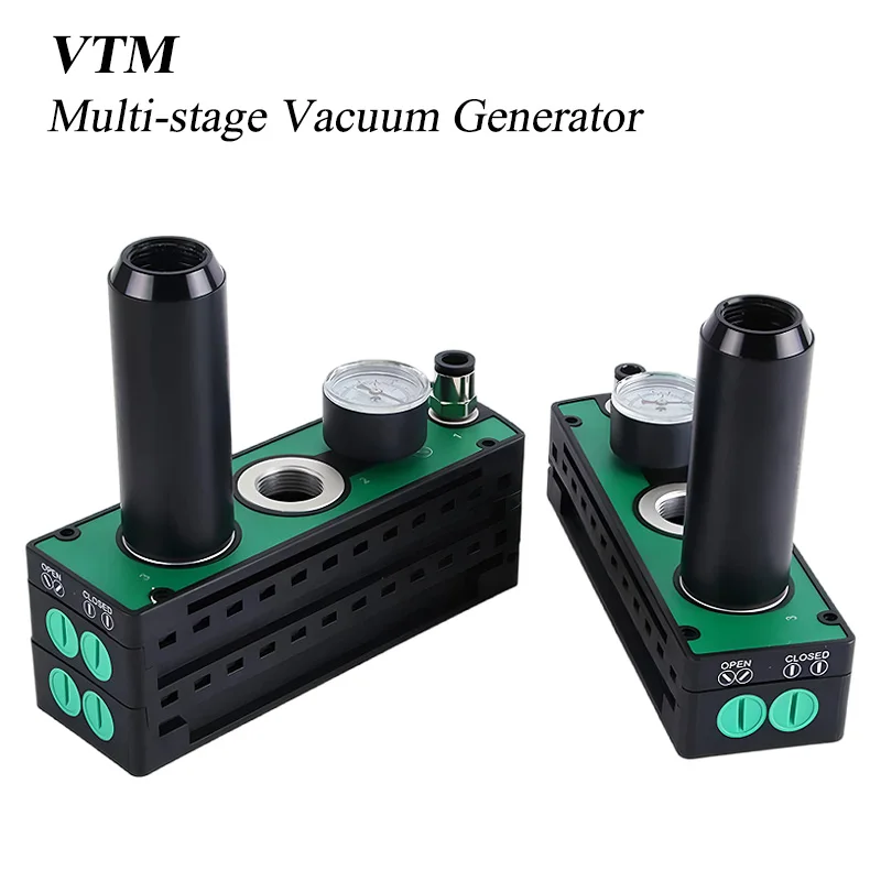 VTM301-D-N-A Industrial Pneumatic Vacuum Generator VTM Multistage Vacuum Generator Large Flow Negative Pressure For Automation