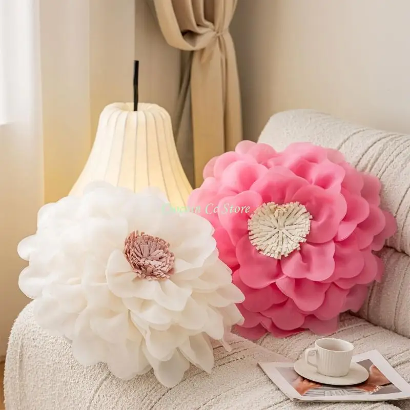 X90F Comfortable Organza Pillowcase in Beautiful Flower Pattern for Relaxing Home Ambiances