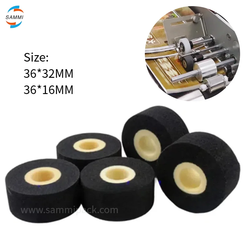 

Ink Rollers For MY-380 FRD-1000 Electric Band Sealer Compatible 36*32/16mm Black Solid Ink Coding Machine Ink Roller