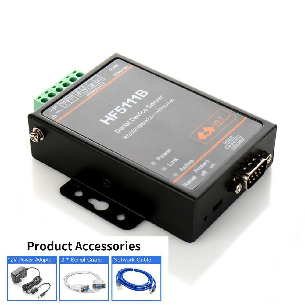 HF5111B Serial Server Device RS232/RS485/RS422 To Ethernet Converter DTU Module