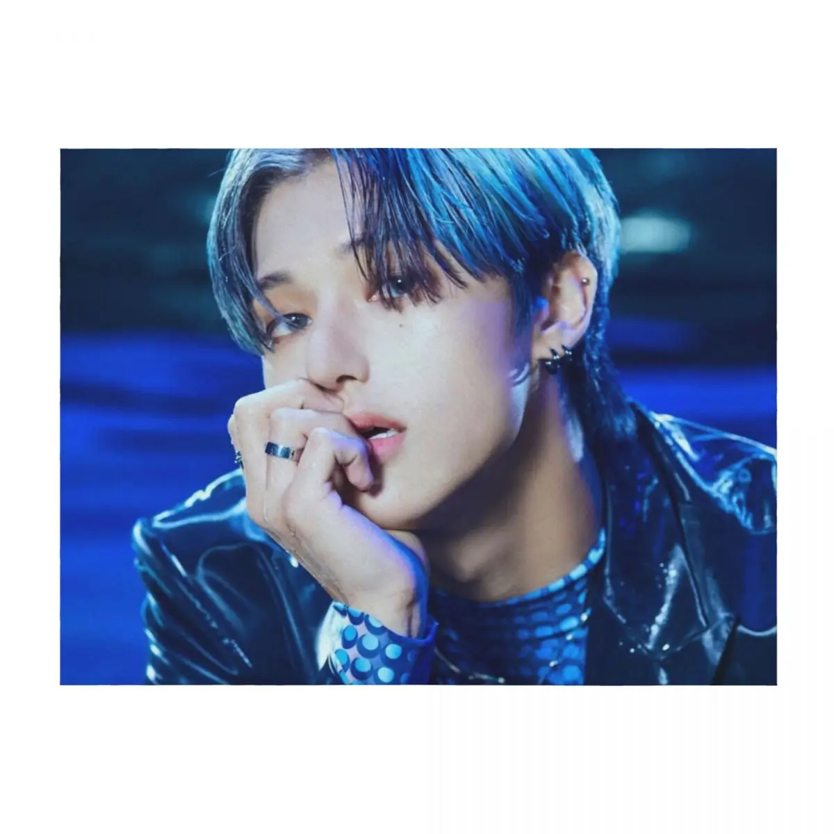 

Wooyoung ATEEZ Deja Vu Throw Blanket christmas decoration Blankets Sofas Of Decoration wednesday Soft Big Blankets