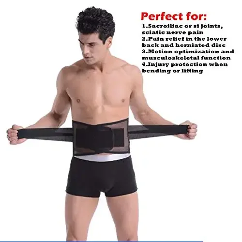 Lumbar Support Belt Double Pull Brace Lower Back Belt Pain Relief Breathable Lightweight Material Wide Support for Lifting Work