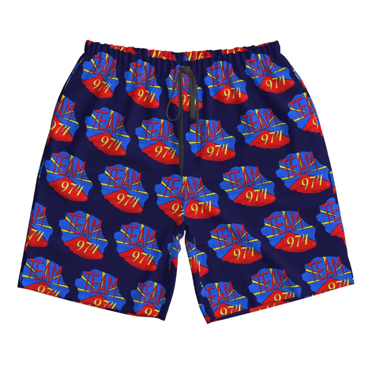 

974 Reunion Island Logo Trunks Beach Board Shorts Casual Quick Dry Swimming Summer Men Pants