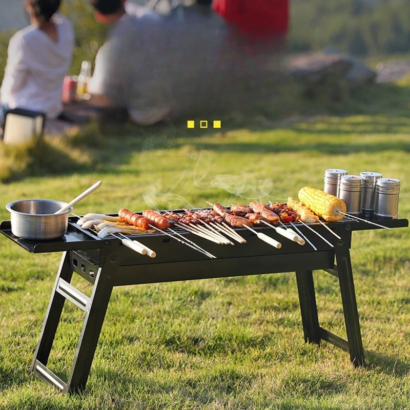 Foldable Charcoal Grill Portable Outdoor BBQ Stove for Home Garden Camping Picnic - Compact Lightweight  Barbecue  Tool
