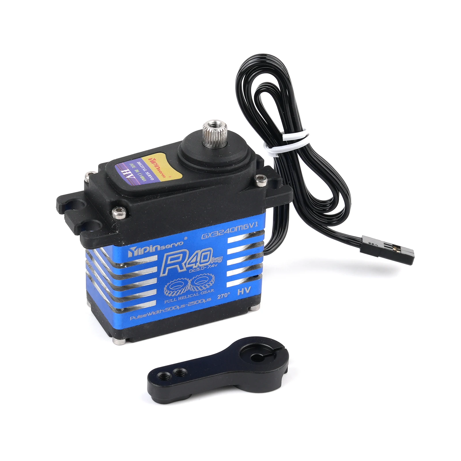 40KG Digital GX3240SMGV1 Servo 180/270/357/360 Degree Motor Servos Power Functions Parts For 1:8 1:10 Car RC Crawler Robot Toys