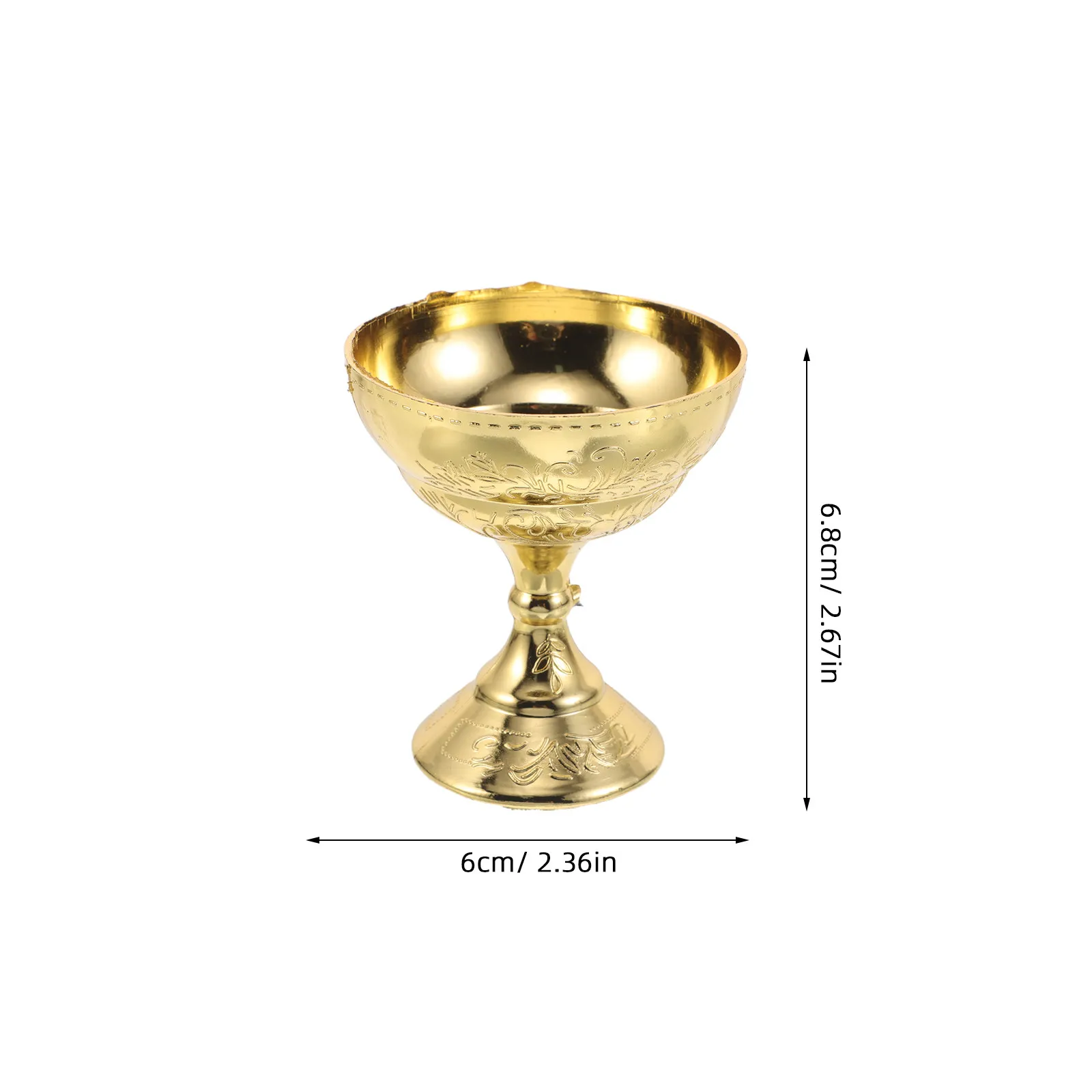 12Pcs Wedding Candy Boxes Plastic Dessert Chalice Embossed Stemmed Cups Buffet Party Supplies Vintage Snack Bowls Holiday