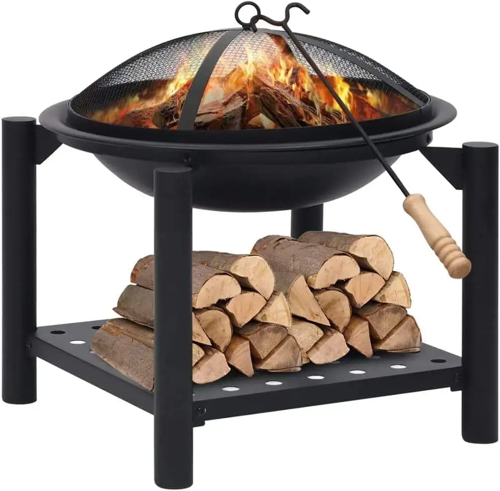 For Hot Sale Outdoor Fire Pit with Poker Grill Grill for Camping Party Trips Heat Provided