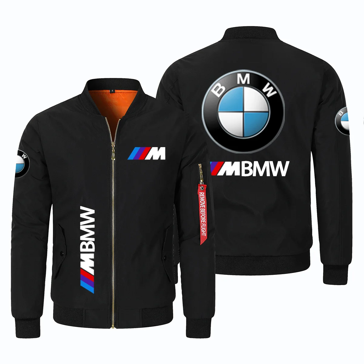 2025 Nieuwe BMW-logo ritsjas BMW-vluchtjas motorfiets dikke jas voor mannen en vrouwen winterkleding met fleece BMW-jas