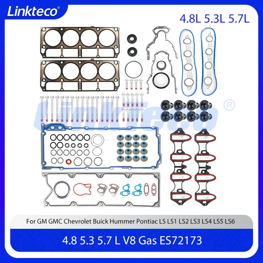 Engine Full Gasket Set Kit 4.8 5.3 5.7 L V8 GAS For GM GMC Chevrolet Buick Hummer Pontiac LS1 LS2 LS3 LS4 LS5 LS6 4.8L 5.3L 5.7L