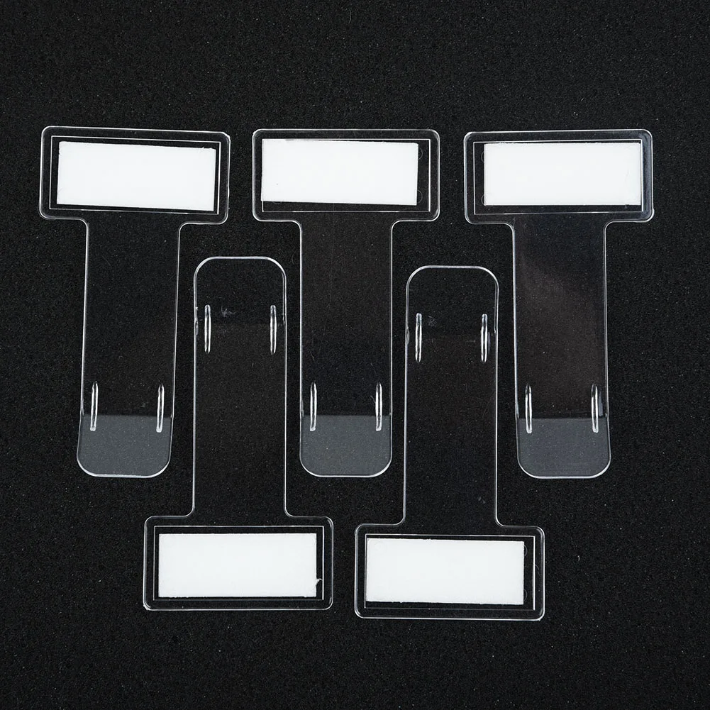 5pcs Car Vehicle Parking Ticket Permit Card Ticket Holder Clip Transparent Windscreen Card Holder Clip Sticker Handy Note Holder