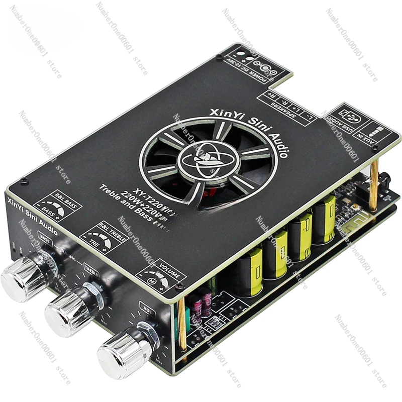 DIY High-power 24V Stereo Dual Channel Bluetooth Amplifier Module with High and Low Frequency Adjustment for Truck 220WX2