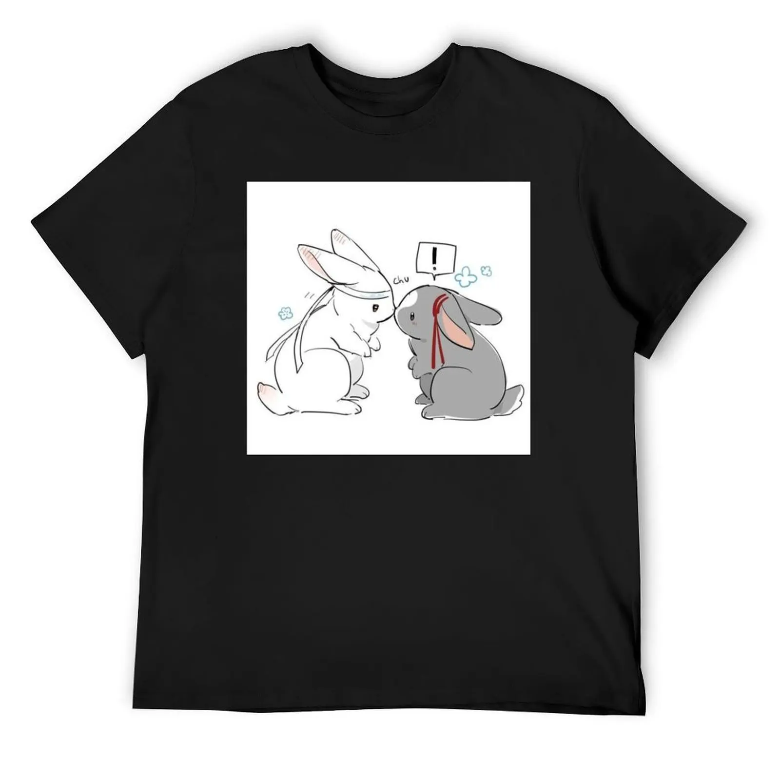 Wangxian Mo Dao Zu Shi The Untamed Kissing Bunnies T-Shirt oversized plus size tops sublime heavyweights t shirts for men cotton