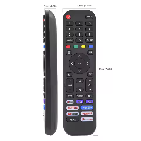 Universal Remote for All Hisense TV Remote Replacement Smart TV Remote for Hisense 4K UHD Android Smart TV with Netflix Prime