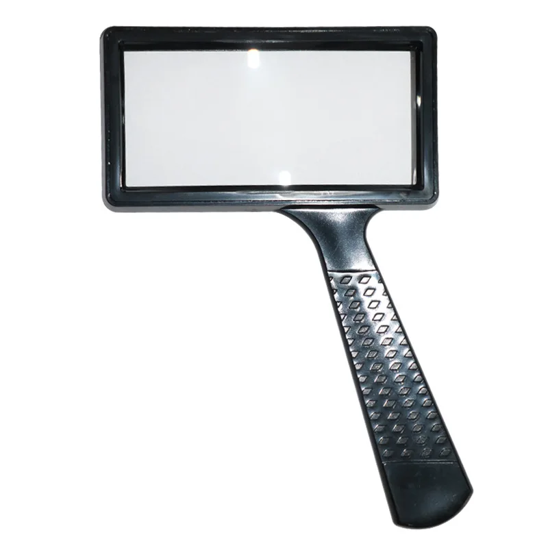 High-Definition Square 10X Magnifying Glass Rectangular Handheld Lens For Reading Newspapers Specifically Designed For Elderly