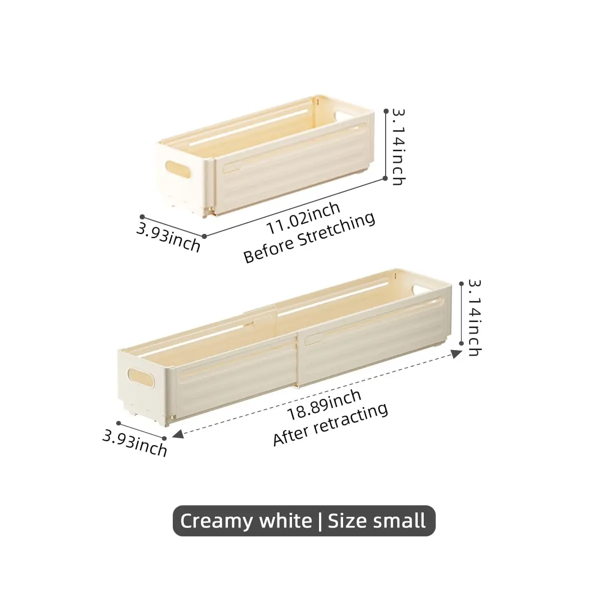 1/2 قطعة صندوق تخزين ملابس قابل للتوسيع حاوية تخزين بلاستيكية قابلة للسحب للمطبخ وغرفة النوم والحمام والمكتب