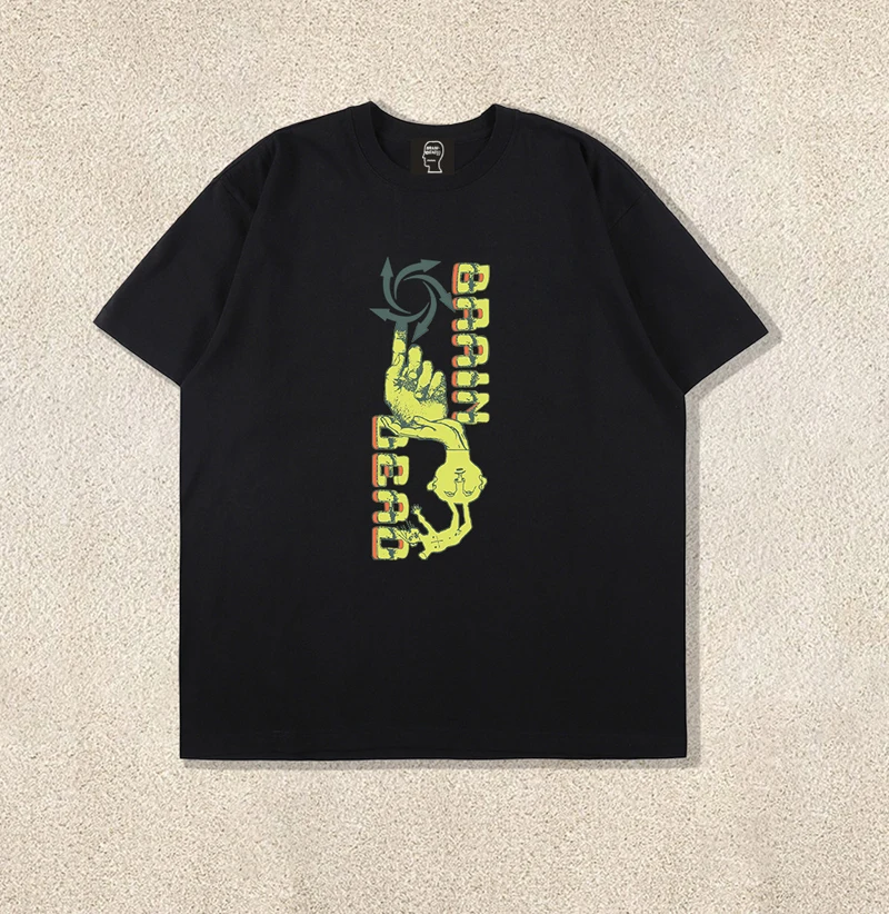 

Men Women Classic Fashion High Quality Black White Short Sleeves Brain Dead T-shirts