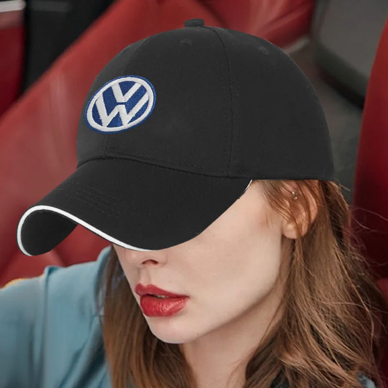 1/2pcs Men\'s Summer Sun Block Baseball Cap Embroidery Cap For Volkswagen Polo Bora Rline Jetta Golf 7 8 Tiguan Tharu VW Beetle