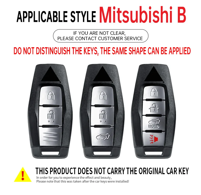 2/3/4 buttons Car Smart Key Case Cover for Mitsubishi Outlander 2023 2022 2024 Control Remote Key Holder Keychain Accessories