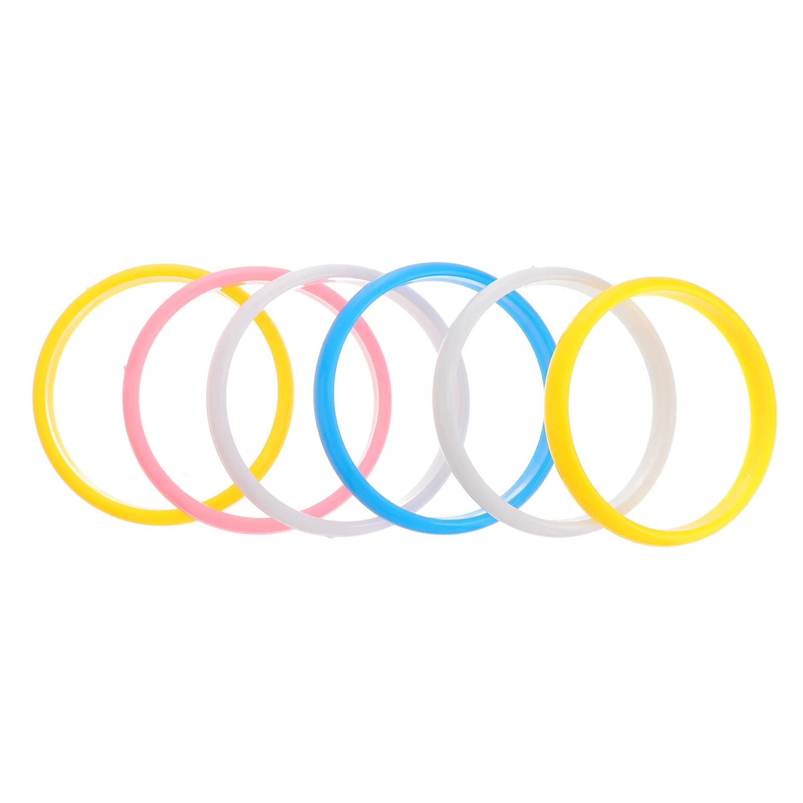 

6Pcs Fashion Plastic Bangle Bracelets Candy Lightweight Durable Jewelry for Teen Adults Plastic Bangles