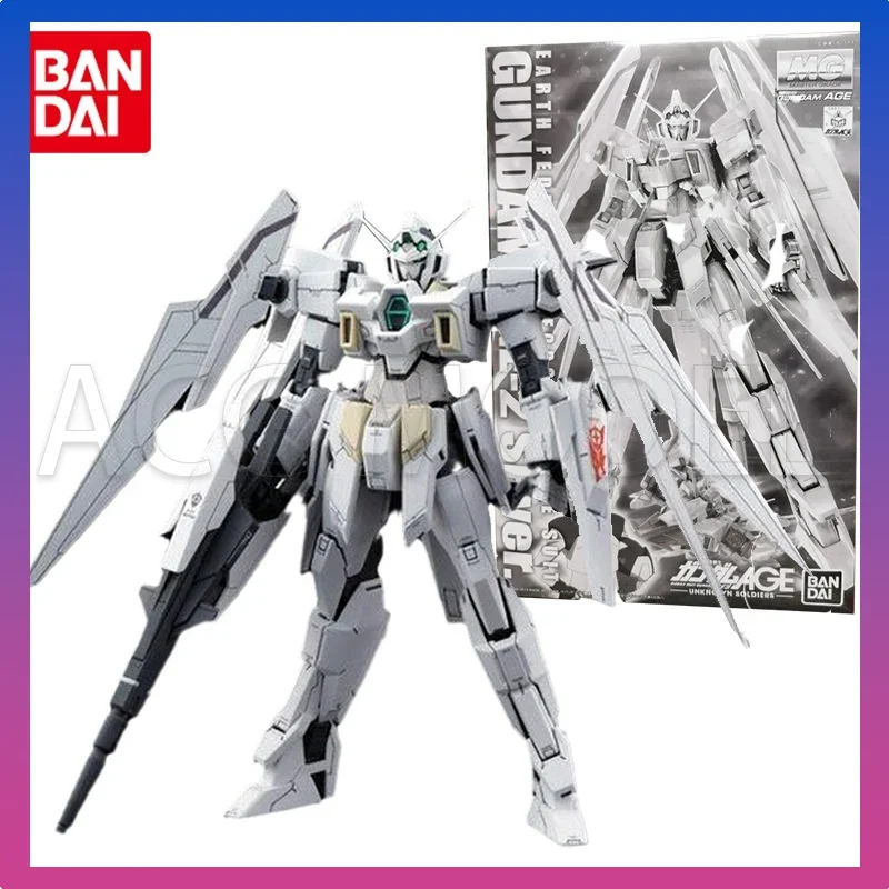 

In Stock Bandai Genuine Gundam Model Kit Anime Figure MG 1/100 Gundam AGE-2 Spver Collection Gunpla Anime Action Figure Toys
