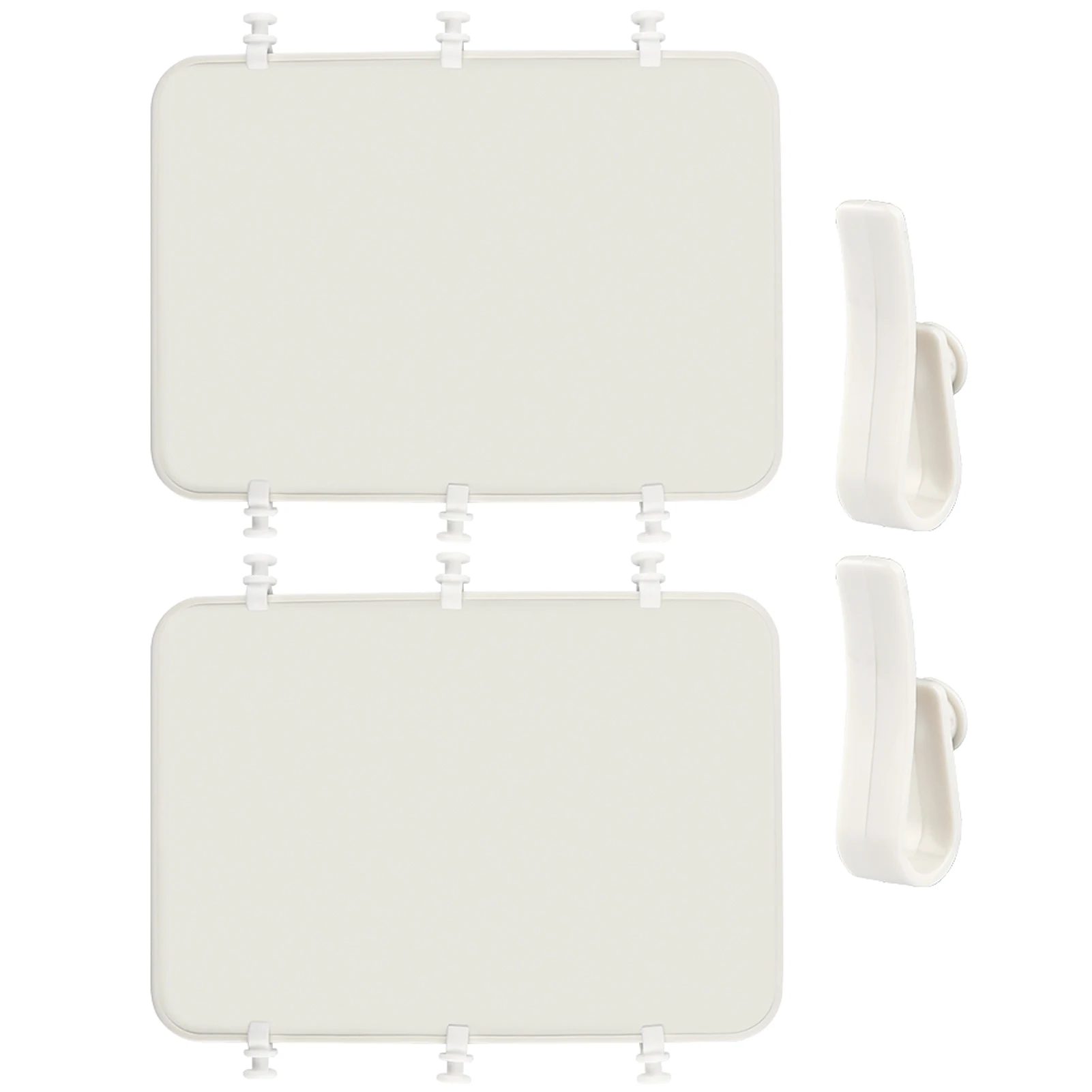 2pcs Space Management Organizing Accessories Divider Tray Set Wet Dry With Hook Horizontal Vertical White Fit For Bogg Bag