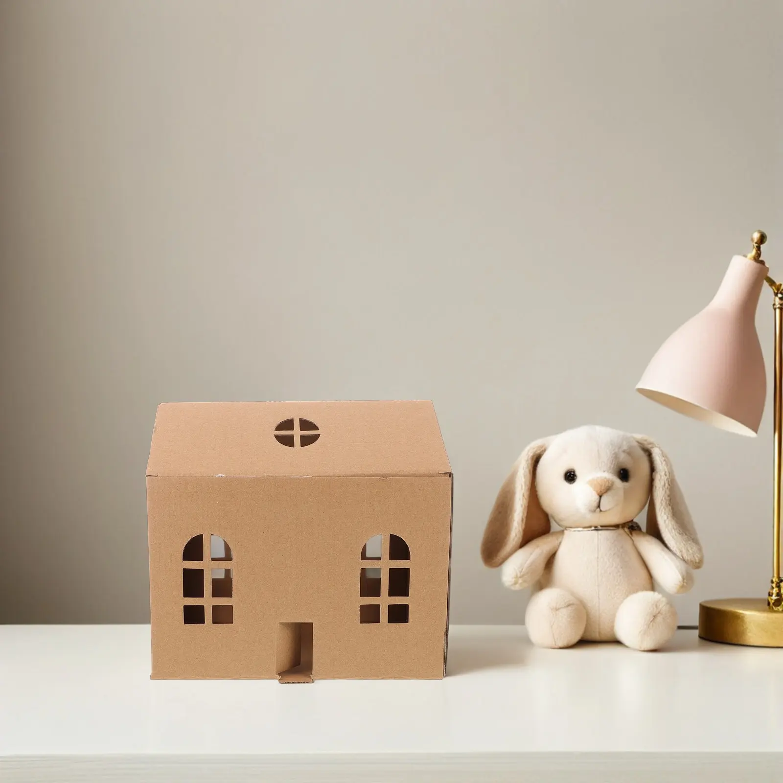 3-teiliges Kinder-DIY-Kartonhaus-Set Mini für Kinder Malen Basteln Lernspielhaus Kunst-Aktivitätsset