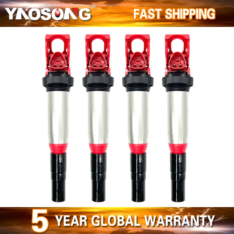 

4PCS IGNITION COIL FOR DS3 DS4S DS5LS DS6 PEUGEOT 207CC 308CC 2008 3008 4008 5008 308 408 508 MINI 1.6T 1.8T N14 N18 N20