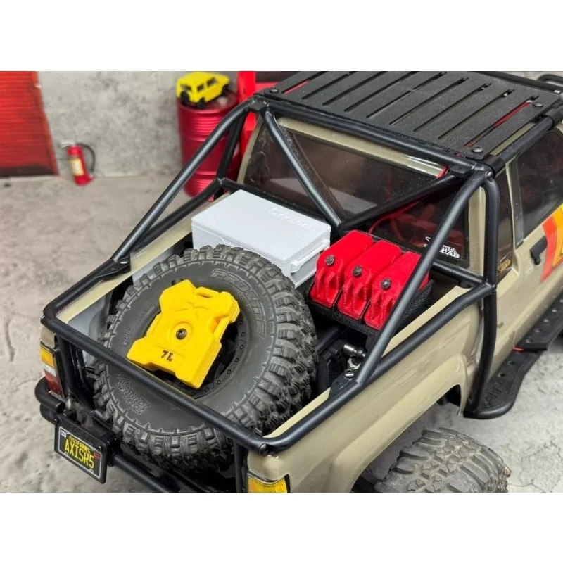 RC Car Cooler & Fuel Tank Detailed Parts for Axial SCX10 III 1987 Toyota SR5 1/10 RC Crawler Truck Bed Scale Accessories