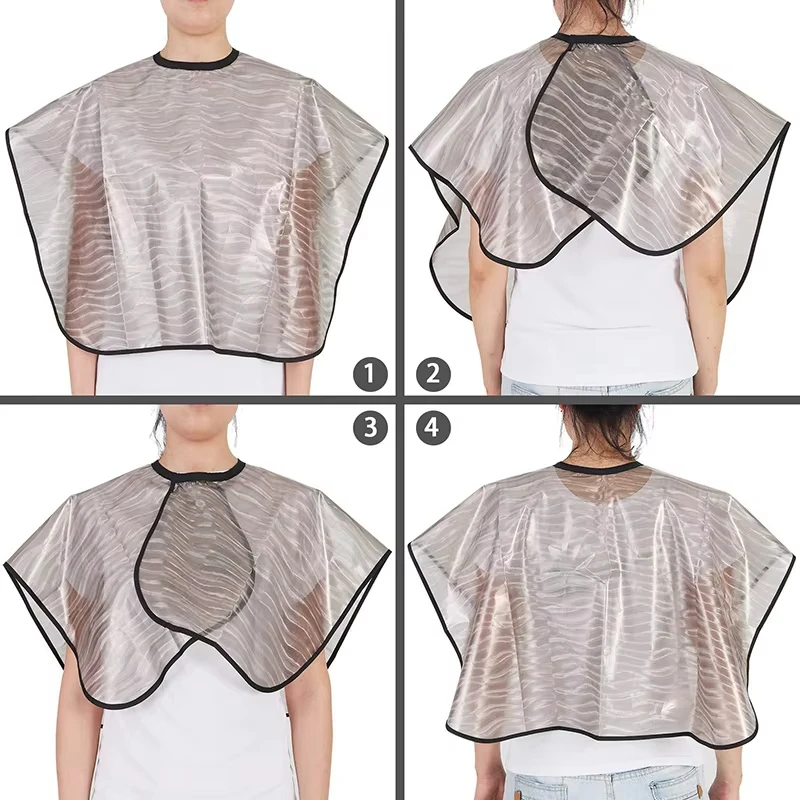 防水ヘアカットケープ、カラーリングケープ、理髪師用布、ヘアスタイリング、ヘアダイガウン、パーマ、オイルケープ、ツール、ヘアカットケープ