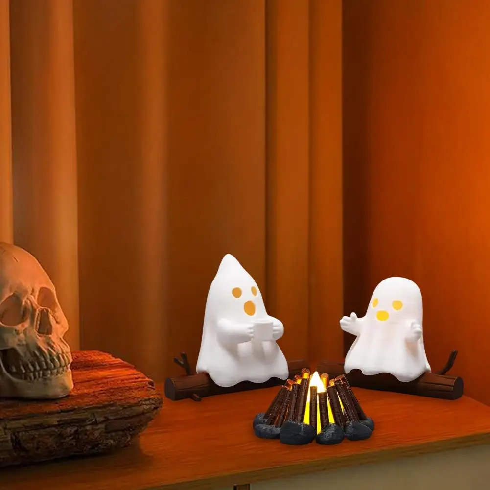 

Porch Decoration for Halloween Halloween Ornament Spooky Ghost Campfire Nightlight Halloween Decoration 3d Printed for Home