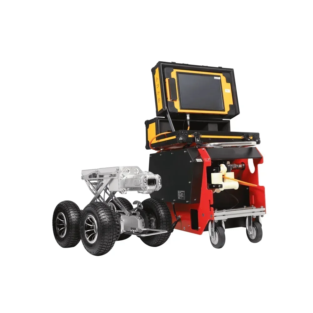 360 Degree Sewer Pipe Inspection Robot Crawler  Robot With PTZ Head