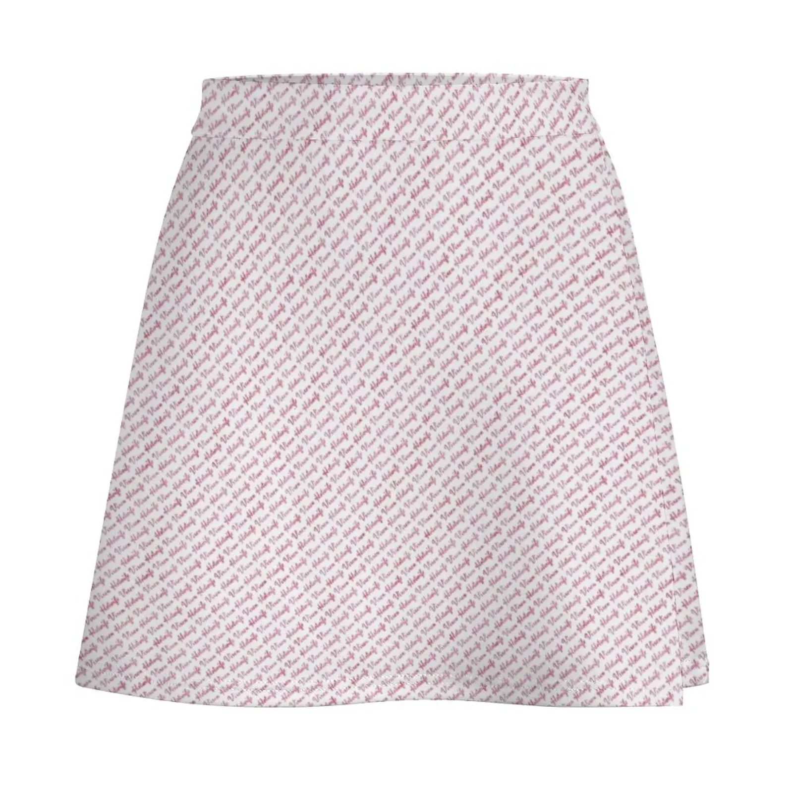 Wonderfully Sexy Hotwife Vixen - lipsmacking pink 'Hotwife Vixen' text on white Mini Skirt dress women summer Mini Skirt