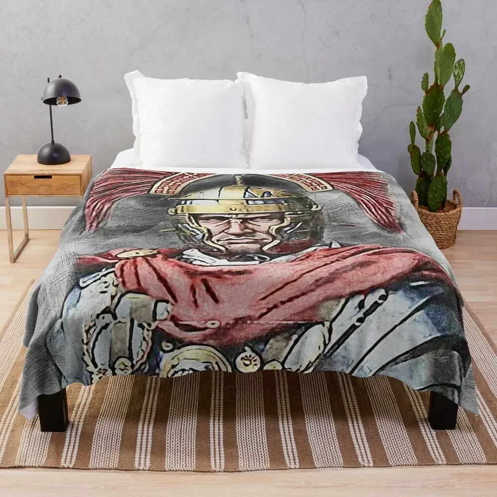 

Portrait of a Roman Legionary Throw Blanket Plaid on the sofa anime blankets ands Fashion Sofas Blankets