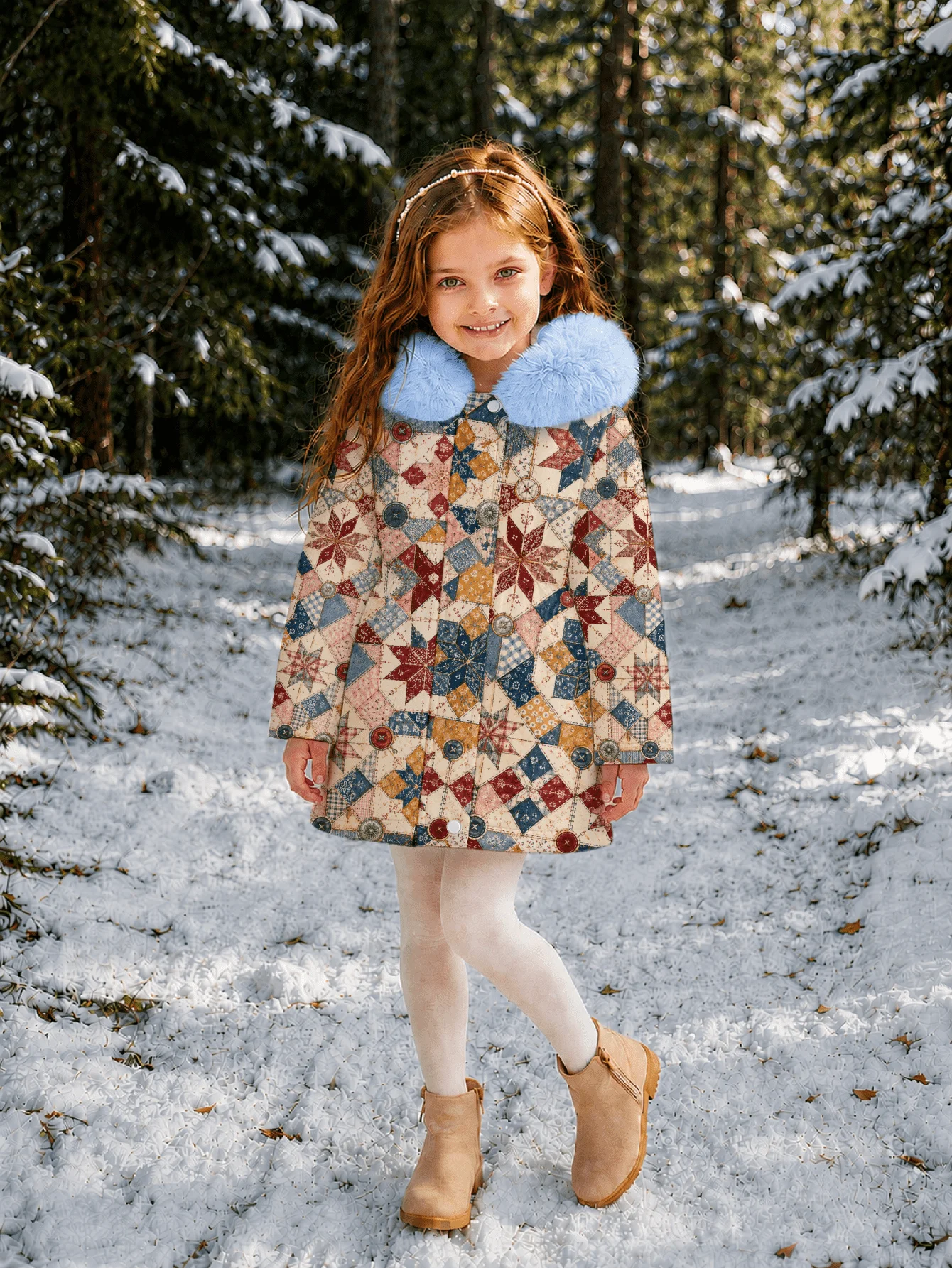 Girls Winter Cotton Padded Jacket Fleece Lined Warm Coat for Children's Outerwear & Clothing