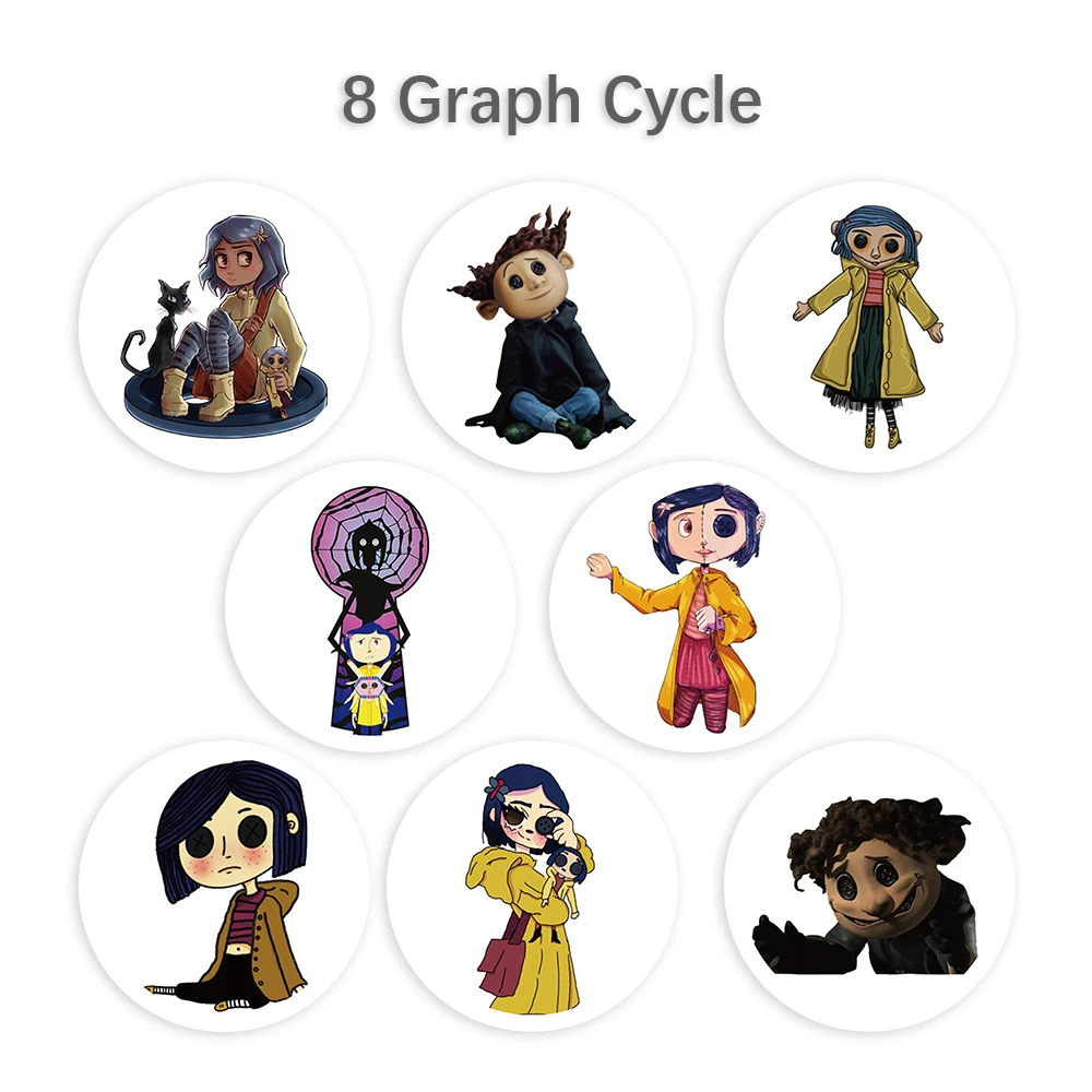 500 PCS/ม้วน Coraline & The Secret ประตูสติกเกอร์ภาพยนตร์สติกเกอร์ DIY สมุดภาพกีตาร์โทรศัพท์เด็กรางวัล Decals ของขวัญ