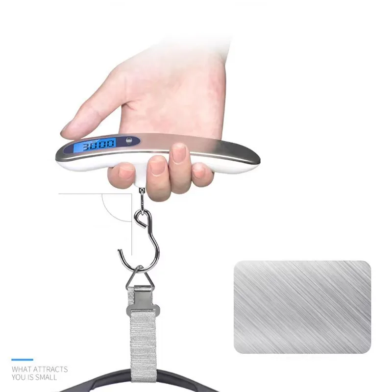 

Portable Scale Digital LCD Display 110lb/50kg Electronic Luggage Hanging Suitcase Travel Weighs Baggage Fishing Scale with Hook