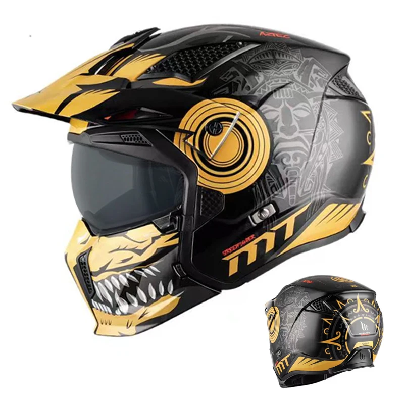 

MT Street fighter Motorcycle Full Face Helmets Modular High Quality DOT ECE Approved Personality Off Road Changeable Moto casco