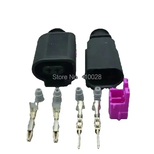 shhworldsea 2 Pin 1.5mm 1J0973802/1J0973702 Auto Temp sensor plug,deflation valve plug waterproof connector for VW