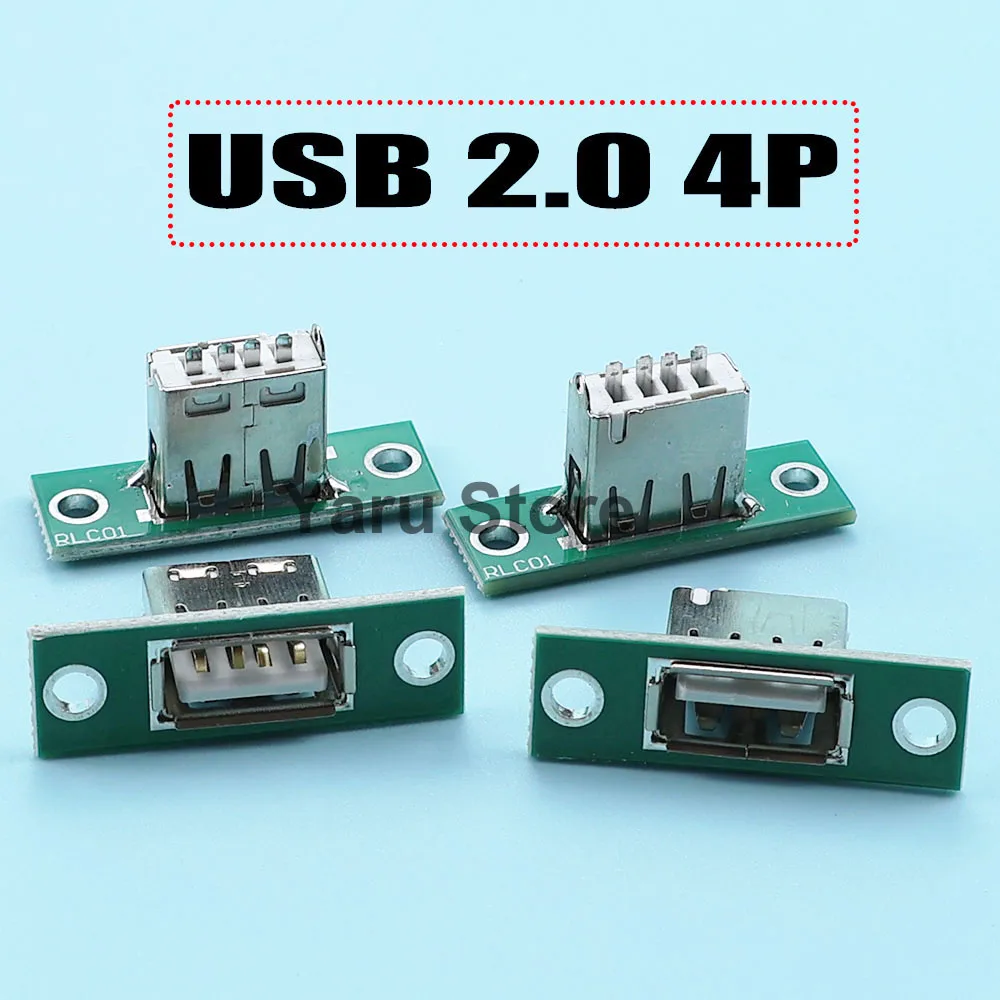 yaru-usb-20-Установка-панели-с-фиксированным-отверстием-Интерфейс-зарядки-4-контактный-адаптер-с-женской-головкой-diy-Оборудование-Расширение-передачи-данных