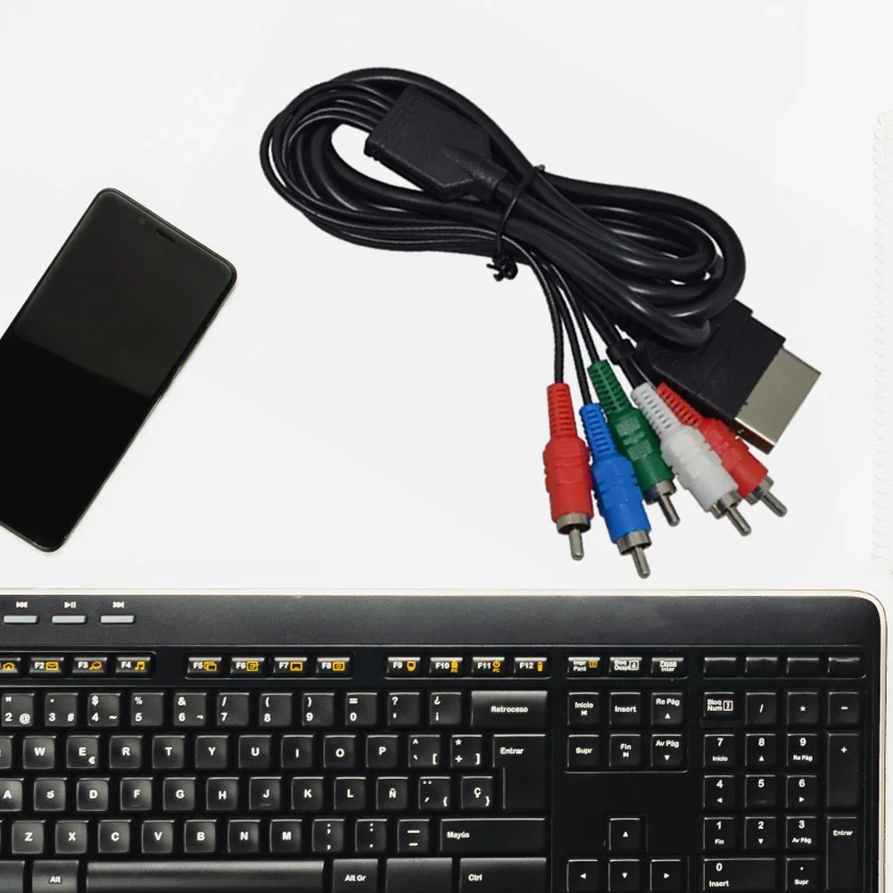 Kabel audio-wideo RCA 1,8 m Kabel AV Kabel komponentowy AV o wysokiej rozdzielczości Kabel audio-wideo RCA do Microsoft Classic Original Xbox