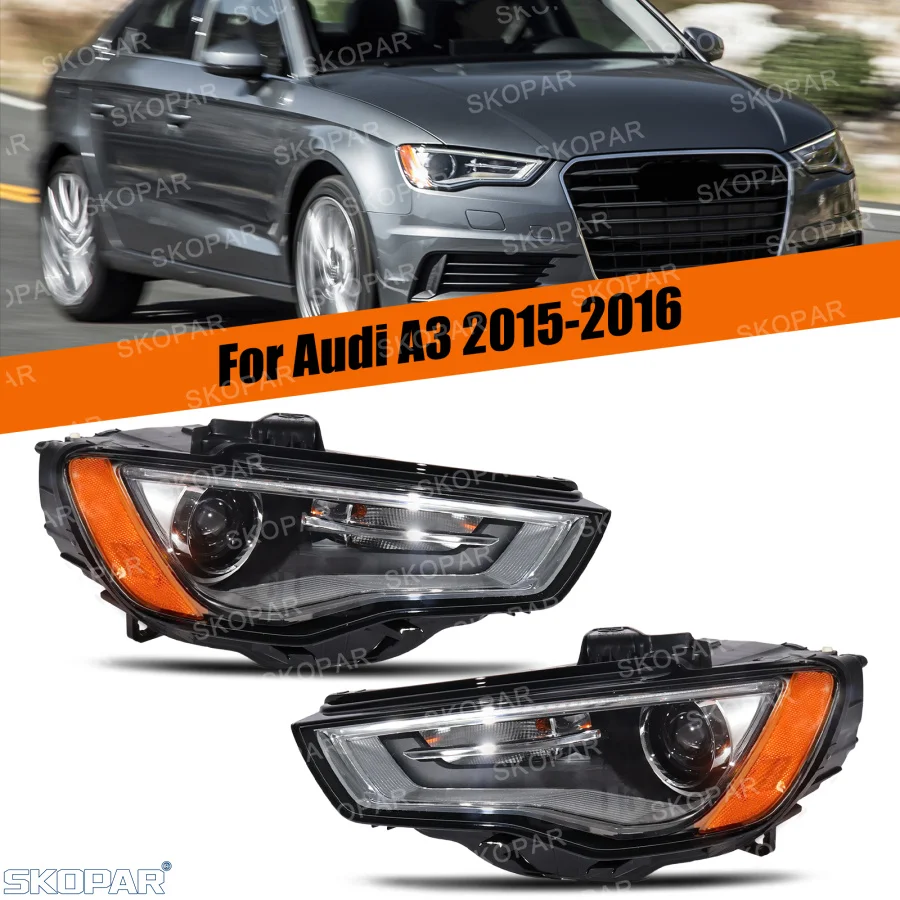 

For Audi A3 US Version 2015 2016 Car accessories HID Xenon Lights Front Headlamp Headlight Turn Signal AU2502191/8V0941043B