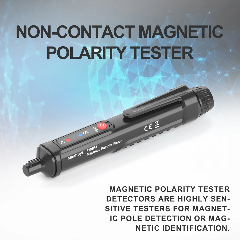 MASTFUYI FY8851 Magnetic Polarity Tester N/S Pole Identify Tool North & South Magnetic Pole Identifier Magnet Detector